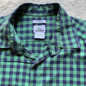 Lacoste Plaid Button Up